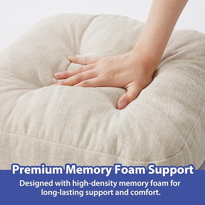 IASEAHK Chair Cushions, Foam Dining Chair Cushions, Tufted Indoor Chair Pads - Image 4
