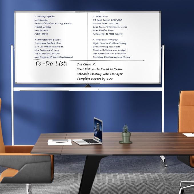 Large Rolling Whiteboard on Wheels - Image 9