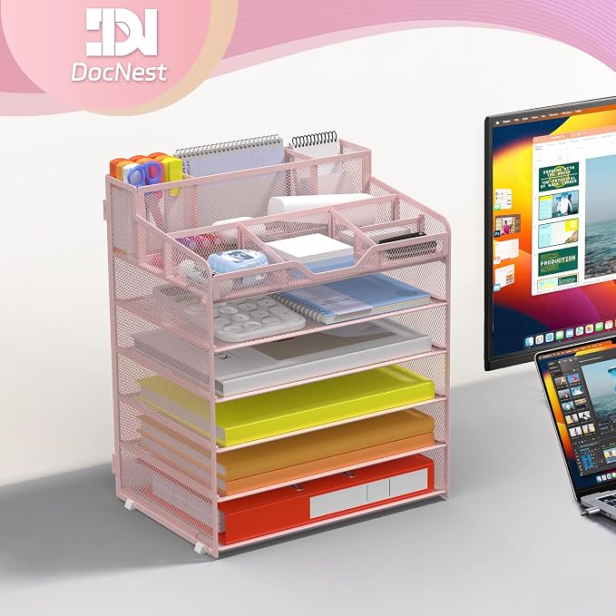 Docnest 6 Tier Mesh Desk Organizer - Image 7