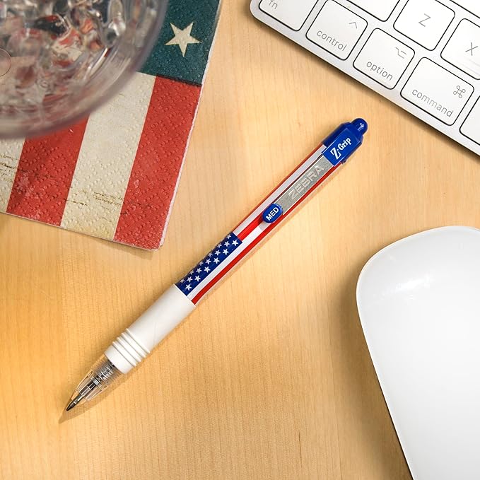 Zebra Pen Z-Grip Retractable Ballpoint Pen, Medium Point 1.0mm, Soft Grip - Image 3