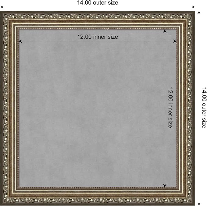 Amanti Art Silver Framed Magnetic Board 14x14 X-Small Vision Board - Image 4