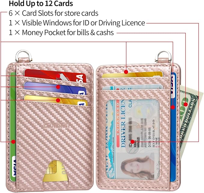 Slim Minimalist Front Pocket Wallet, RFID Blocking Credit Card Holder Wallet - Image 6