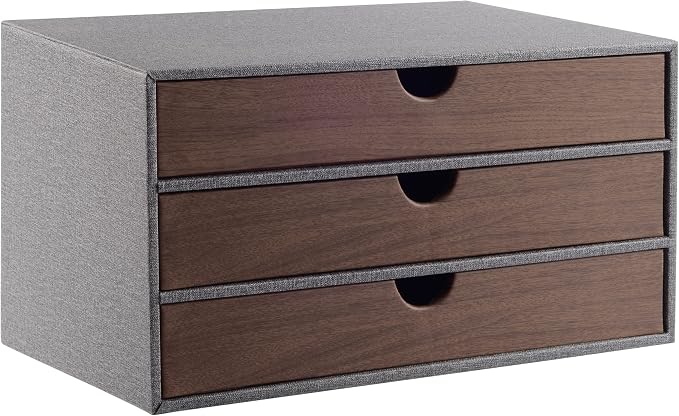 Cloth-effect Faux Leather Desk Organizer File Cabinet Executive Office Supplies by RHCSZ