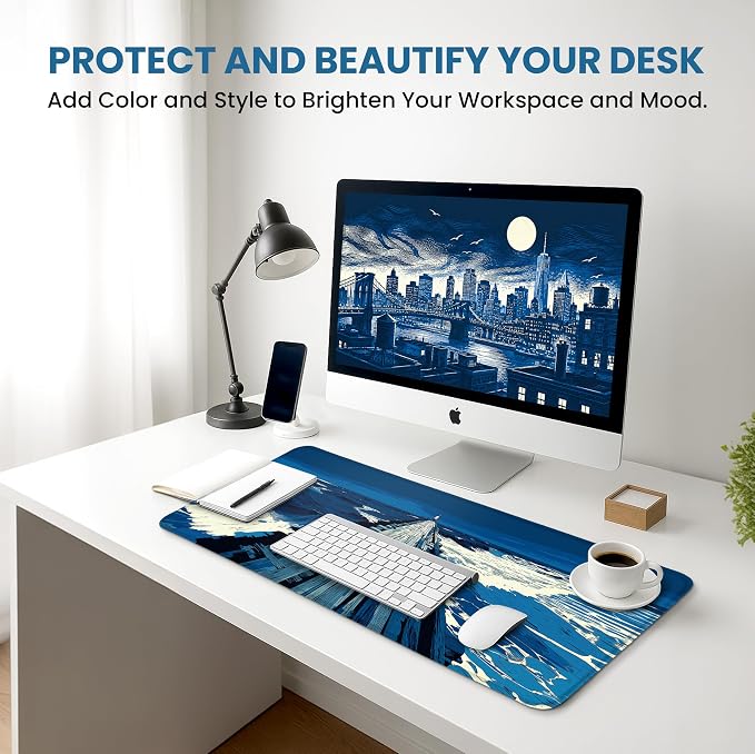 Aesthetic Desk Mat, Cute Coastal Pier Desk Pad Protector - Image 6