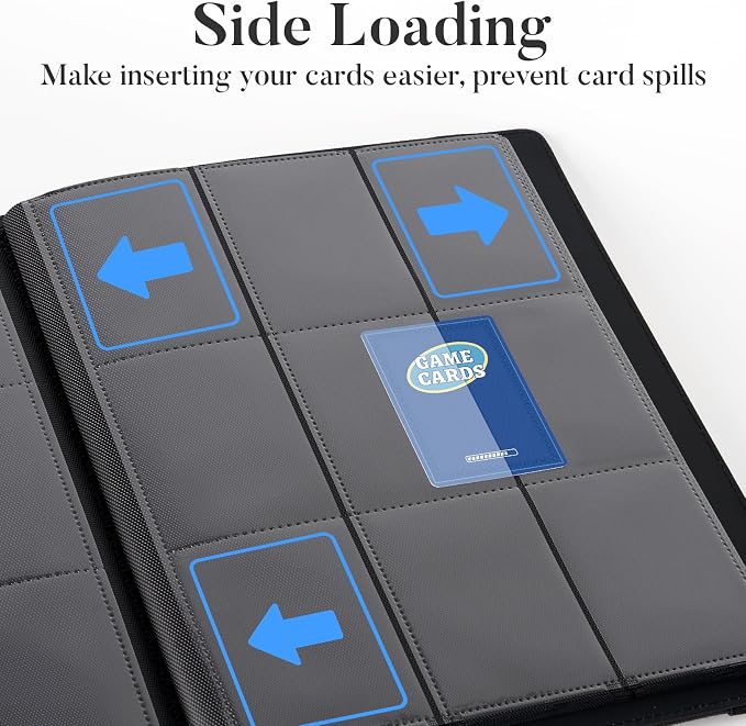 Premium 9 Pocket Card Binder for 360 Cards, Fabmaker PU Cover Trading Card - Image 5