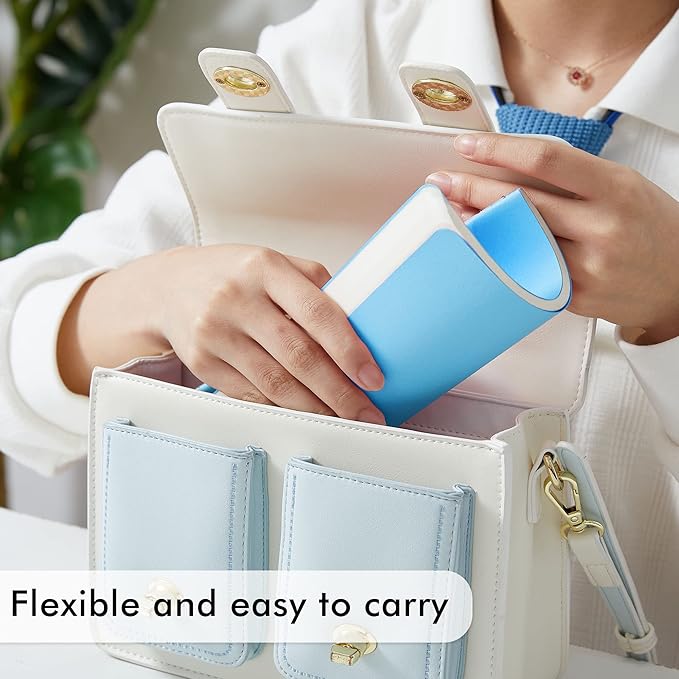 8 Pack Soft Cover Journal Bulk, Feela Notebooks College Ruled for Work, Lined Travel Journal for Women Men, Note Taking Notebook School Supplies Business Writing, 8.2” x 5.5”, A5, Blue-DeskLoop Office