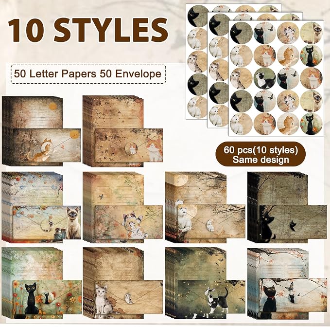 TaoBary 160 Pcs Stationery Paper Set 50 Double Sided Stationery Papers - Image 5