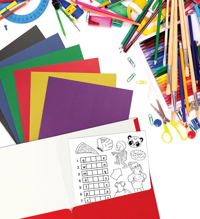 Better Office Products 2 Pocket Folders Bulk, Letter Size Paper Portfolios Case - Image 2