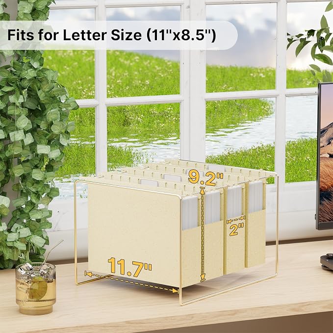 XINGIA Plastic Hanging File Folders, Letter Size File Cabinet Folders, Heavy - Image 2
