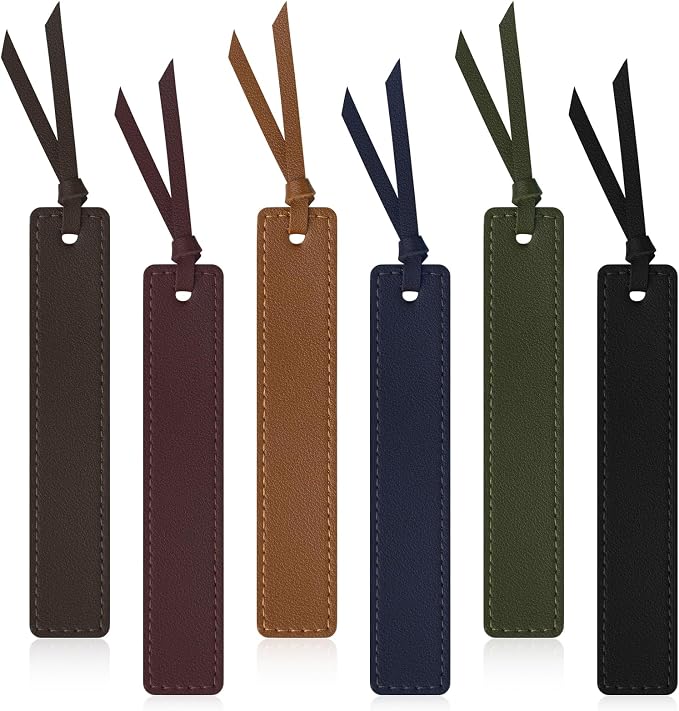 MIXVOVA 6 Pcs Leather Bookmark by MIXVOVA