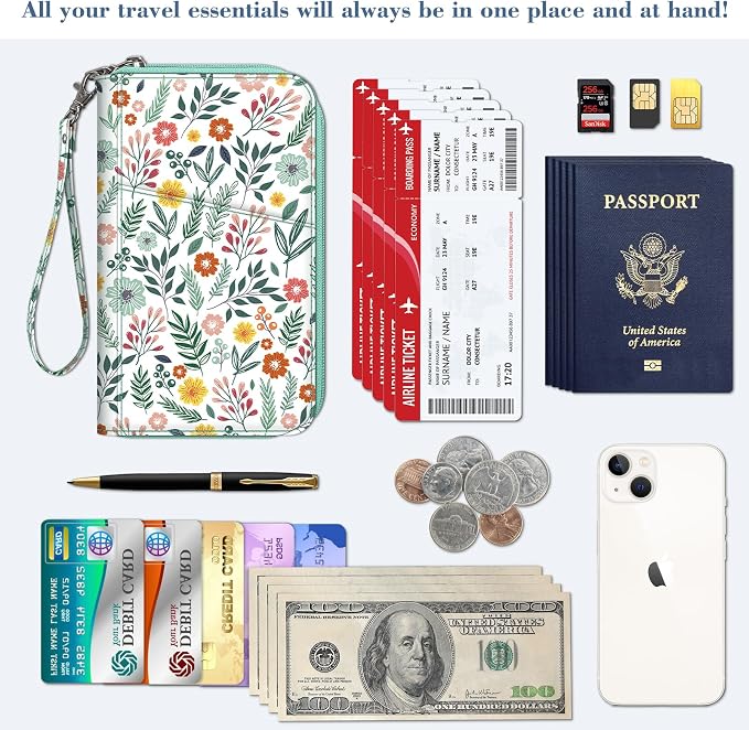 Fintie Family Passport Holder Wallet, RFID Blocking Travel Document Organizer - Image 3