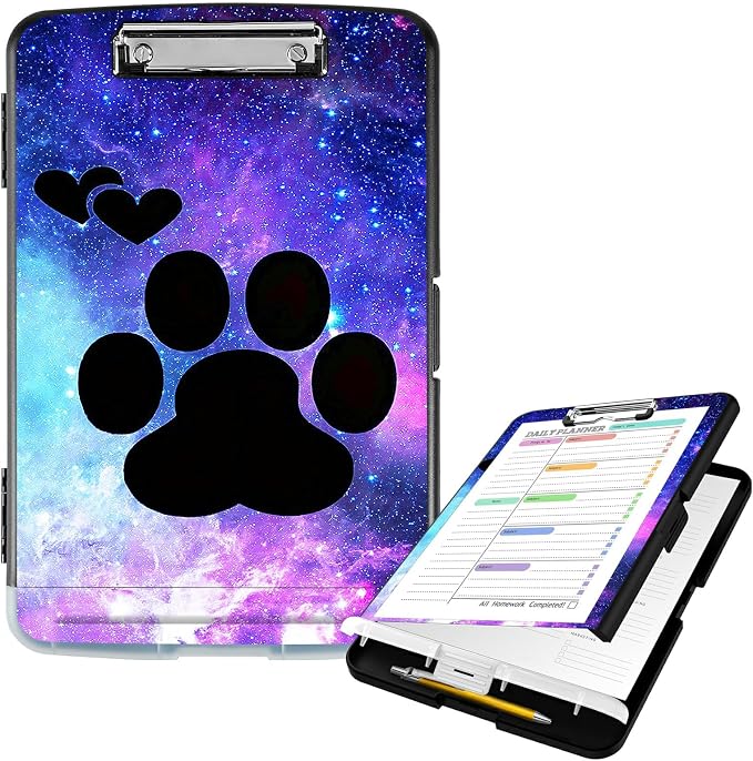 Clipboard with Storage High Capacity Plastic Nursing Clipboards with Pen Holder by Unknown