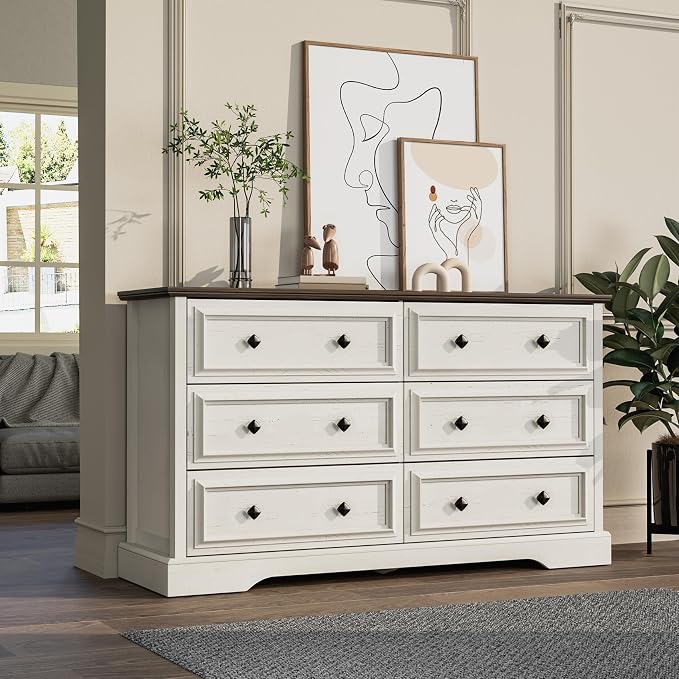 VVFLU Farmhouse 6 Drawer Dresser - Image 3