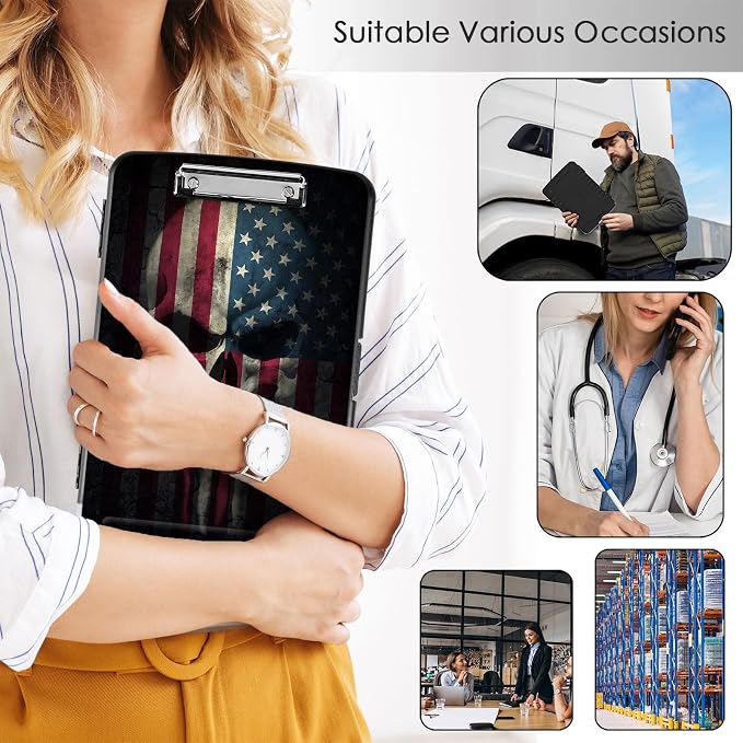 Clipboard with Storage, Office Supplies Nursing Clipboards Folder with Pen - Image 4