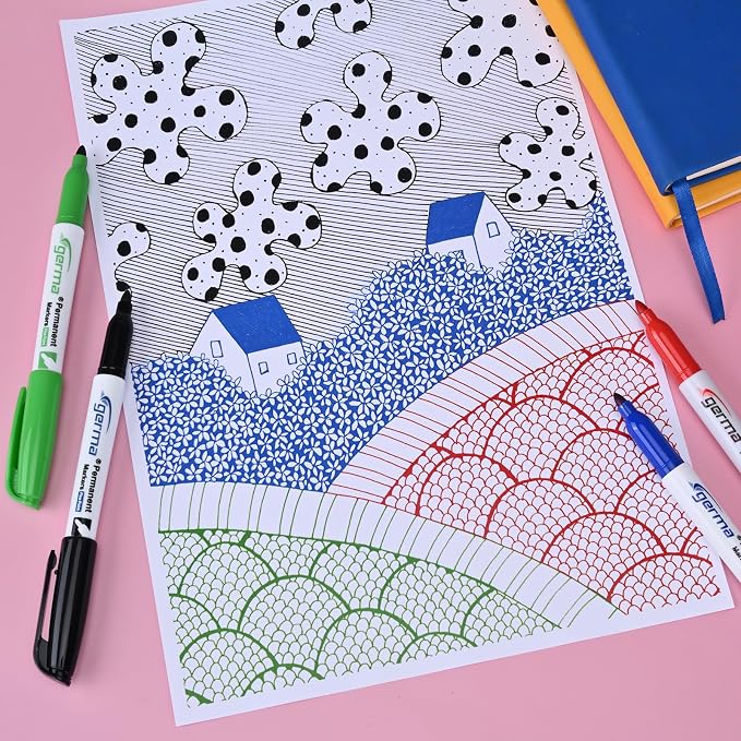 Cgerma Permanent Markers Bulk Fine Point, Quick Drying, Fade Resistant - Image 5