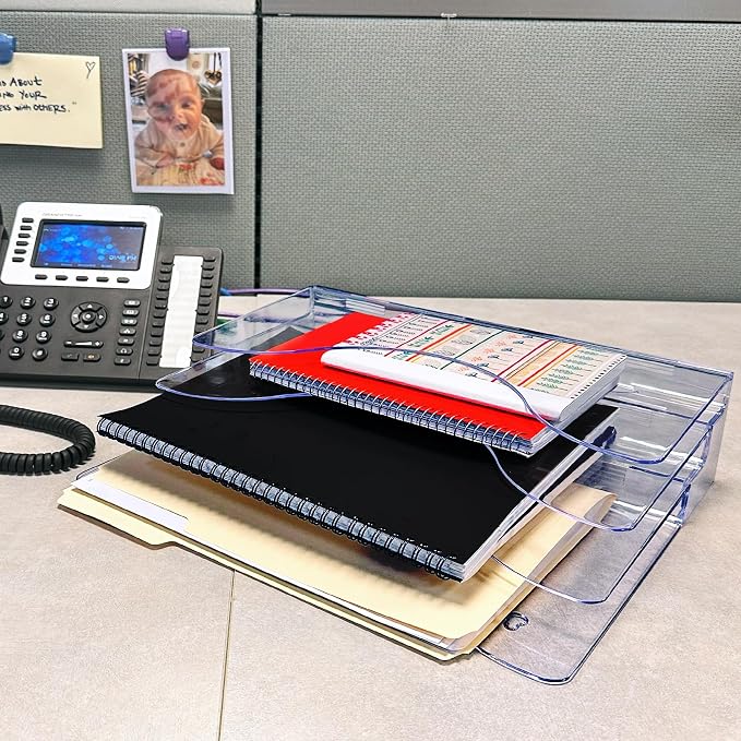 Azar Displays 250099-6PK Three Tier File and Brochure Desktop Wall Organizer - Image 7