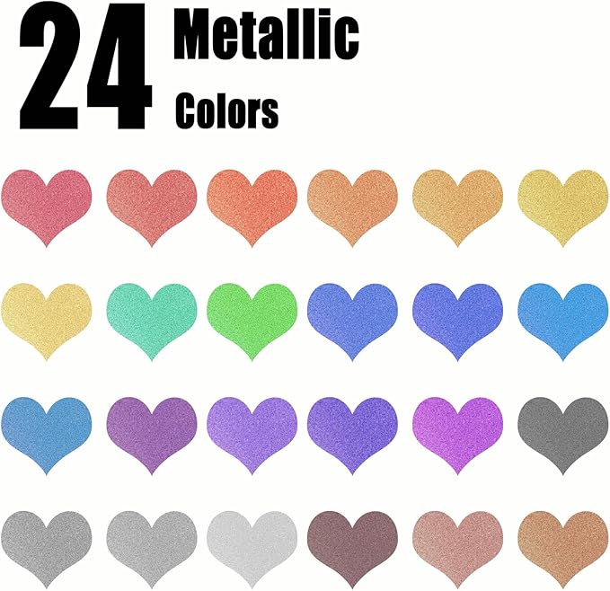 Metallic Gel Pens for Coloring Book,72 Color Gel Pens Set including 24 Color Gel Pen with 48 Refills,40% More Ink Colored Gel Pens for Drawing, Doodling, Scrapbook, Journaling-DeskLoop Office