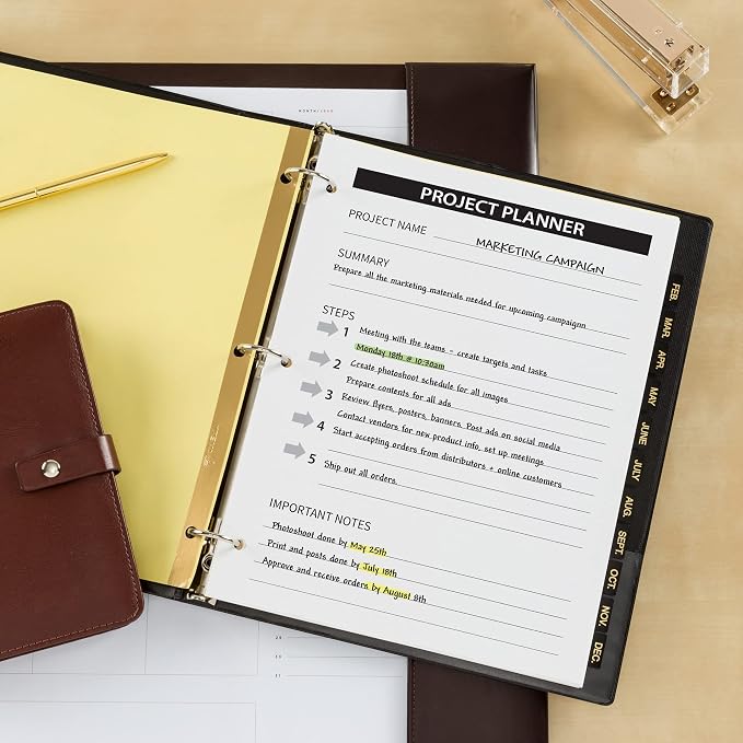 Avery Jan-Dec Dividers for 3 Ring Binders, 12 Tabs per Set, Pre-Printed Black - Image 6