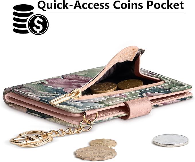 Airkit Small Wallet Women RFID, PU Leather Card Holder - Image 4