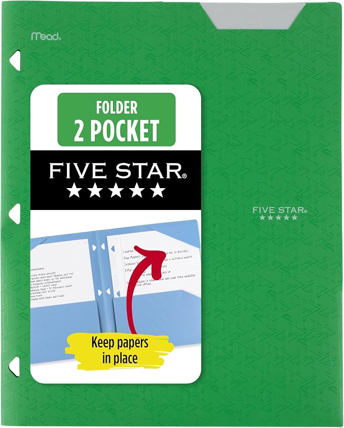 Five Star 2-Pocket Folder, Plastic Folder by FiveStar