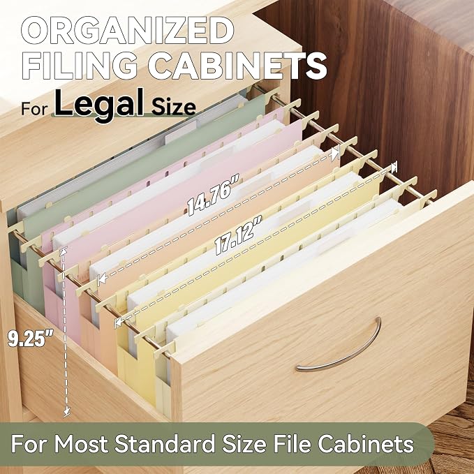 Extra Capacity Legal Size Hanging File Folders, 12 Pack Plastic Hanging Folder - Image 3