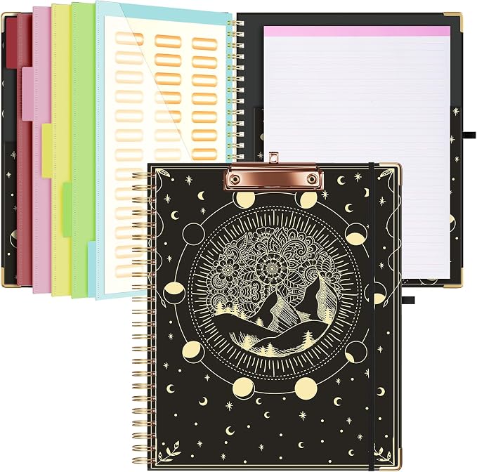 Ospelelf Clipboard with Storage 8.5 X 11，Padfolio Organizer, Spiral Portfolio by OspelelfOfficeSupplies