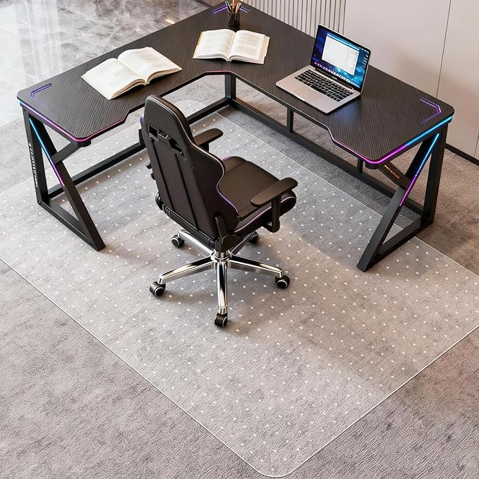 Vicwe Large Office Chair Mat for Carpeted Floors，72"X46" Rectangle Desk Chair by Vicwe