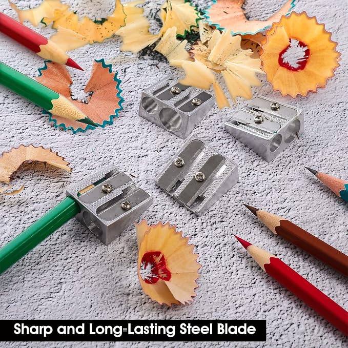 cobee 10 Pcs Pencil Sharpener, Handheld Metal Pencil Sharpener - Image 5