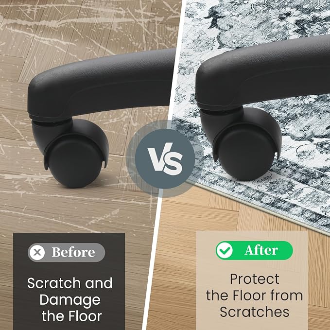 Office Chair Mat for Hardwood Floor&Tile Floor, Under Desk Rug for Rolling - Image 4