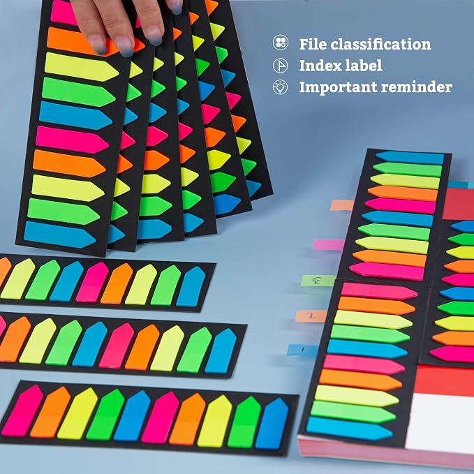 Ericter 2400 Pcs Sticky Tabs Page Markers Sticky Index Tabs, Arrow Flag Tabs - Image 7