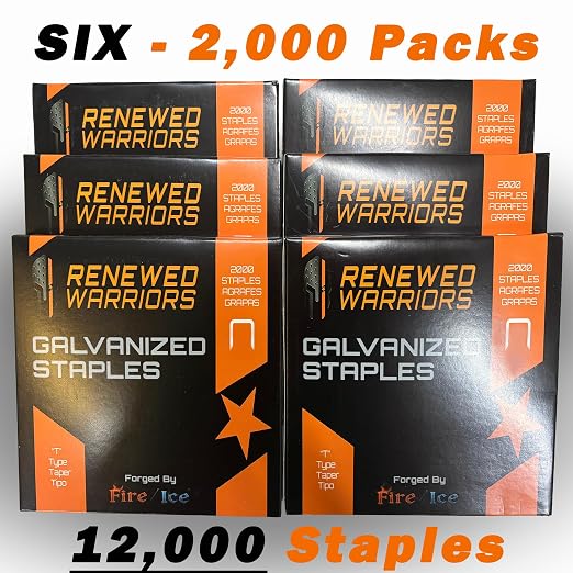 T50 Galvanized Staples – Heavy Duty 3/8" Crown, 1/4" Inch Leg Length – Fits All - Image 2