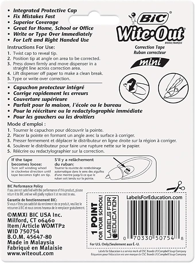 BIC Wite-Out Mini Twist Correction Tape - Image 5