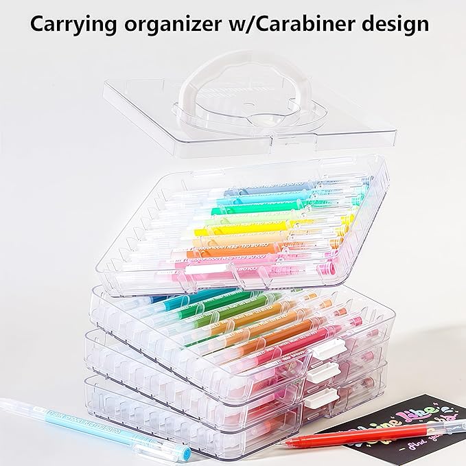 Colored Gel Pens Set, 0.6mm Fine Point for Black & White Paper, Cute Pens for Journaling, Adult Coloring Books, Bible, Drawing, Note Taking, School & Journaling Supplies (72 Advanced Colors)-DeskLoop Office