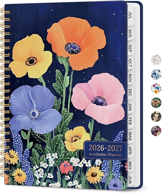 Planner 2026-2027, Academic Year Monthly and Weekly Calendar Planner, Jul 2026 by Taja