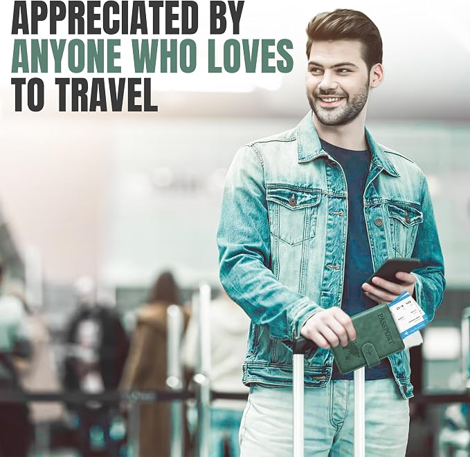 Passport Holder for Travel Essentials, Passport Wallet Cover Case for Travel - Image 4