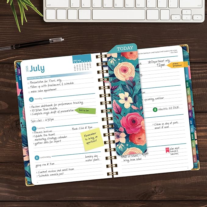 HARDCOVER Academic Year 2026-2027 Planner: 14 Months 5.5"x 8" Daily Weekly - Image 2