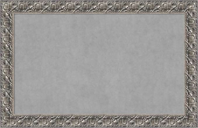 Amanti Art Silver Framed Magnetic Board 30x46 Large Vision Board by AmantiArt