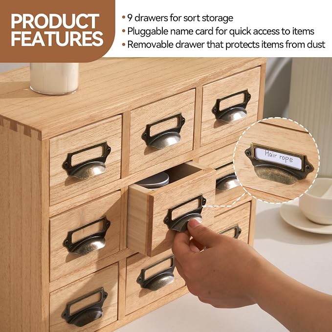 KIRIGEN Wooden Desk Storage Cabinet - Image 5