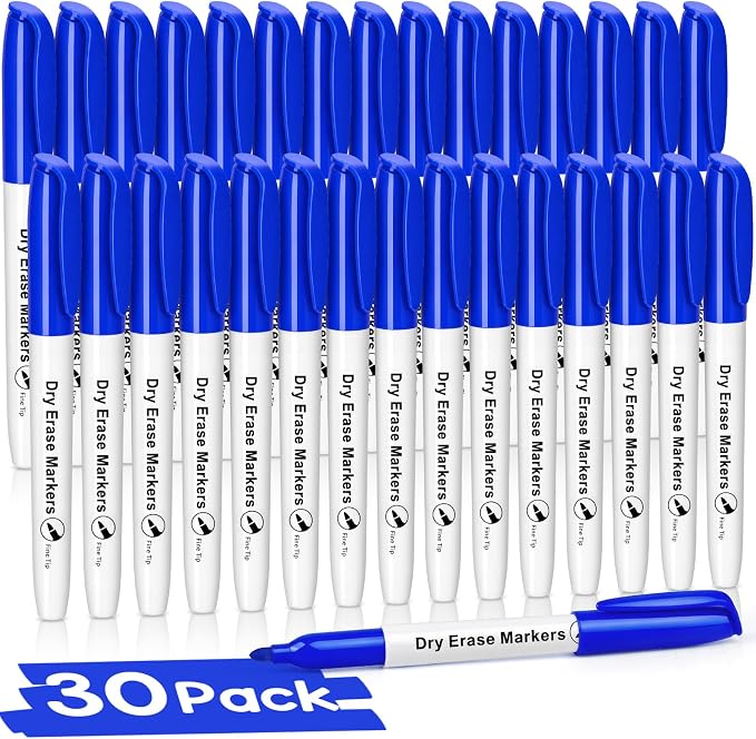 V-Opitos 30 Pack Fine Tip Dry Erase Markers by Wearecommittedtotheresearchandproductionofhigh-qualitykidstoysschoolofficesuppliesandholidayproducts