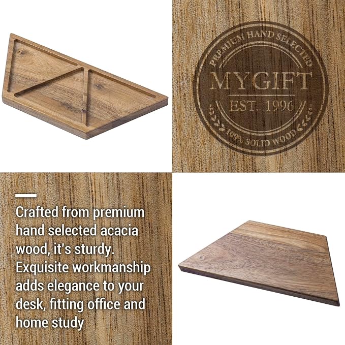 MyGift Modern Concrete Desk Organizer Set - Image 2