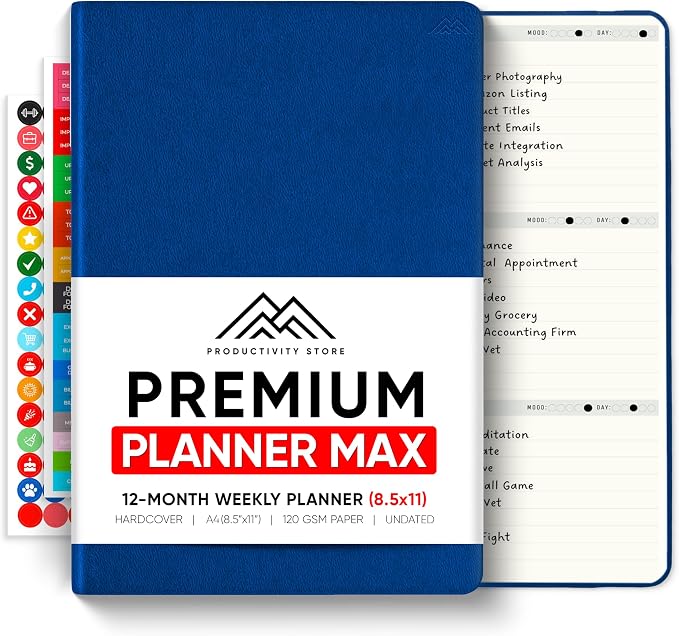 Undated, 2026 Planner, 8.5" x 11" by PRODUCTIVITYSTORE