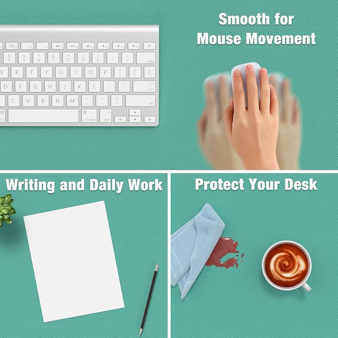 Hsurbtra Desk Pad, XL Extended Mouse Pad, Waterproof Desktop Blotter Protector - Image 4