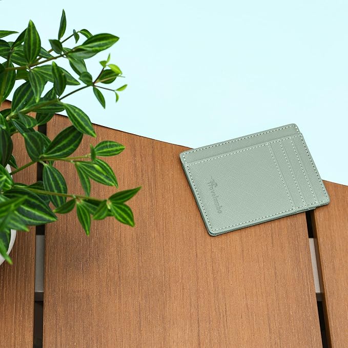 Travelambo Slim Wallet Front Pocket Minimalist Leather RFID Blocking Medium Size - Image 2