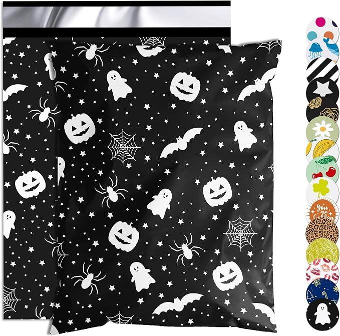 Halloween Poly Mailer 12x15.5 Inch 50 Pcs, Waterproof and Tear-Resistant by JOWLROEL