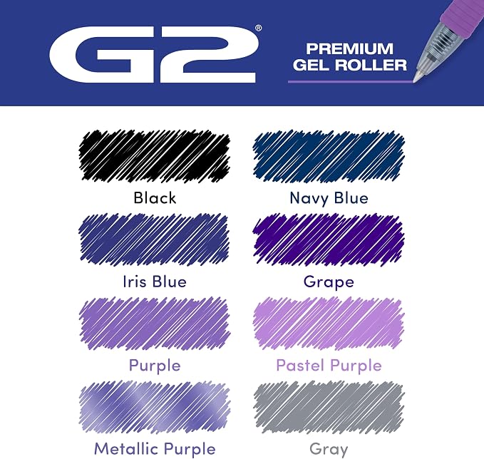 Pilot G2 Premium Gel Roller Pens, G2 Boost Purple Pens Pack, The Colors of - Image 8