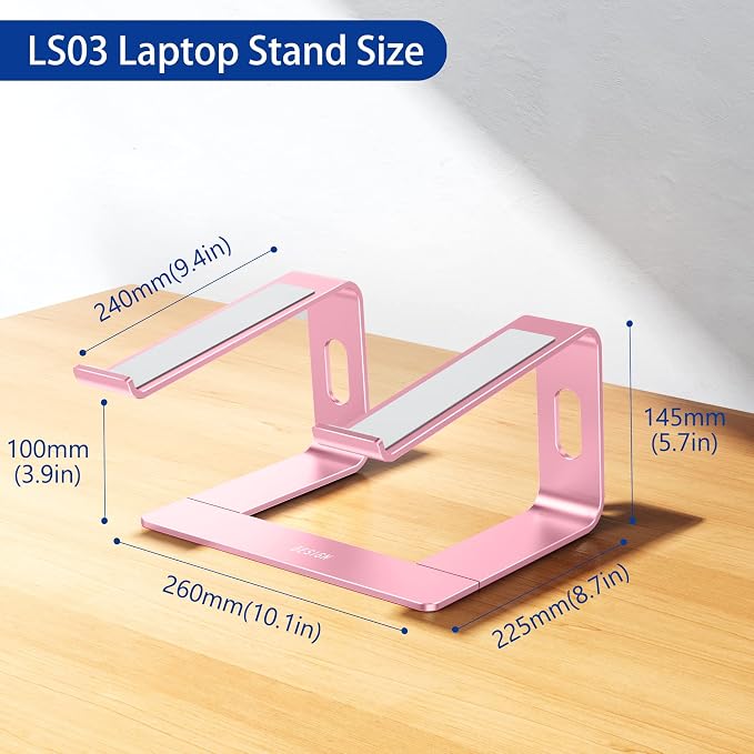 BESIGN LS03 Aluminum Laptop Stand, Ergonomic Detachable Computer Stand - Image 4