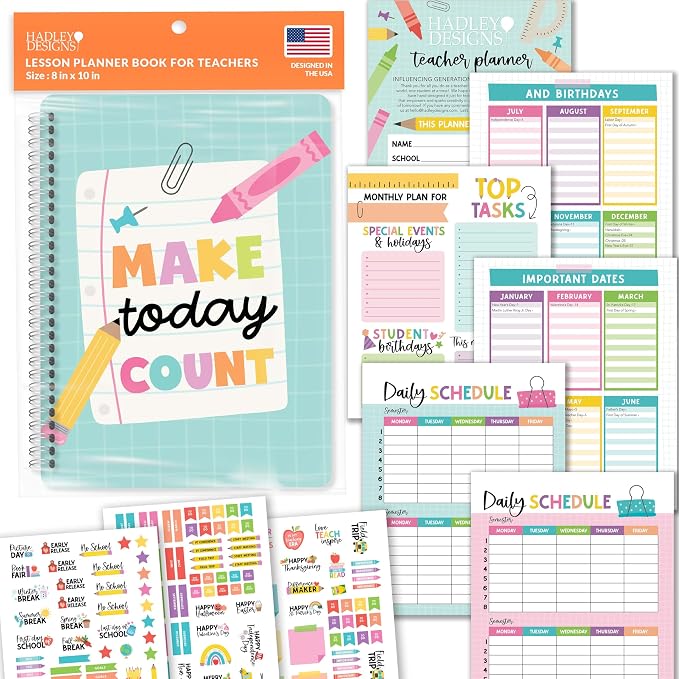 Hadley Designs Teacher Planner 2026-2027 Academic Year by HadleyDesigns