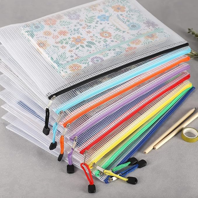 EOOUT 24pcs Mesh Zipper Pouch Bags, - Image 6