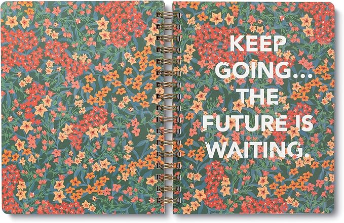 Compendium Spiral Notebook - You are here, it is time, you are ready. — A Designer Spiral Notebook with 192 Lined Pages, College Ruled, 7.0”W x 9.25”H-DeskLoop Office