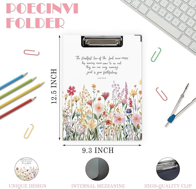 Christian Wildflower Clipboard, Christian Gifts - Image 2